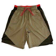 Under Armour Loose Fit Heat Gear Athletic Pull On Shorts Green Boys Medium - $6.99