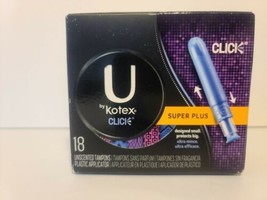 U BY KOTEX CLICK SUPER PLUS ABSORBENCY TAMPONS UNSCENTED CARTON OF 18 - £11.55 GBP