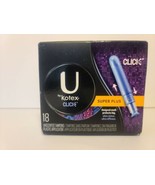 U BY KOTEX CLICK SUPER PLUS ABSORBENCY TAMPONS UNSCENTED CARTON OF 18 - £11.77 GBP