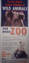 Vintage See The World’s Largest Collection Of Wild Animals San Diego Zoo... - $56.91 MXN