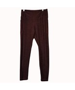 V.S. Victoria Secret Studio Legging Size 10 Dark Burgundy Marbled Workout - $342.12 MXN