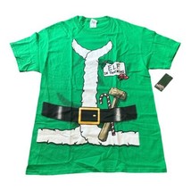 Fruit of the Loom Elf In Training Size Med T Shirt Cotton Green NWT Christmas - $0.99