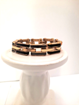 J. Crew Chunky Chain Bracelet Multi color enamel Gold Tone 7&quot;  Vintage W... - $13.93