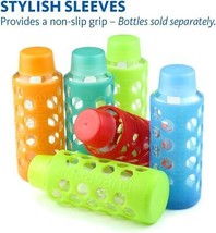 Rainbow Silicone Sleeves with Matching Lids fits Brand 18oz Glass Water ... - $37.66