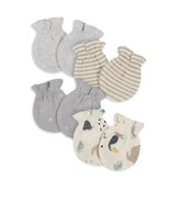 Gerber Baby Boy Mittens, Size 0-3M, Qty 4, Wildlife, Solid, Stripes, Dia... - £6.23 GBP