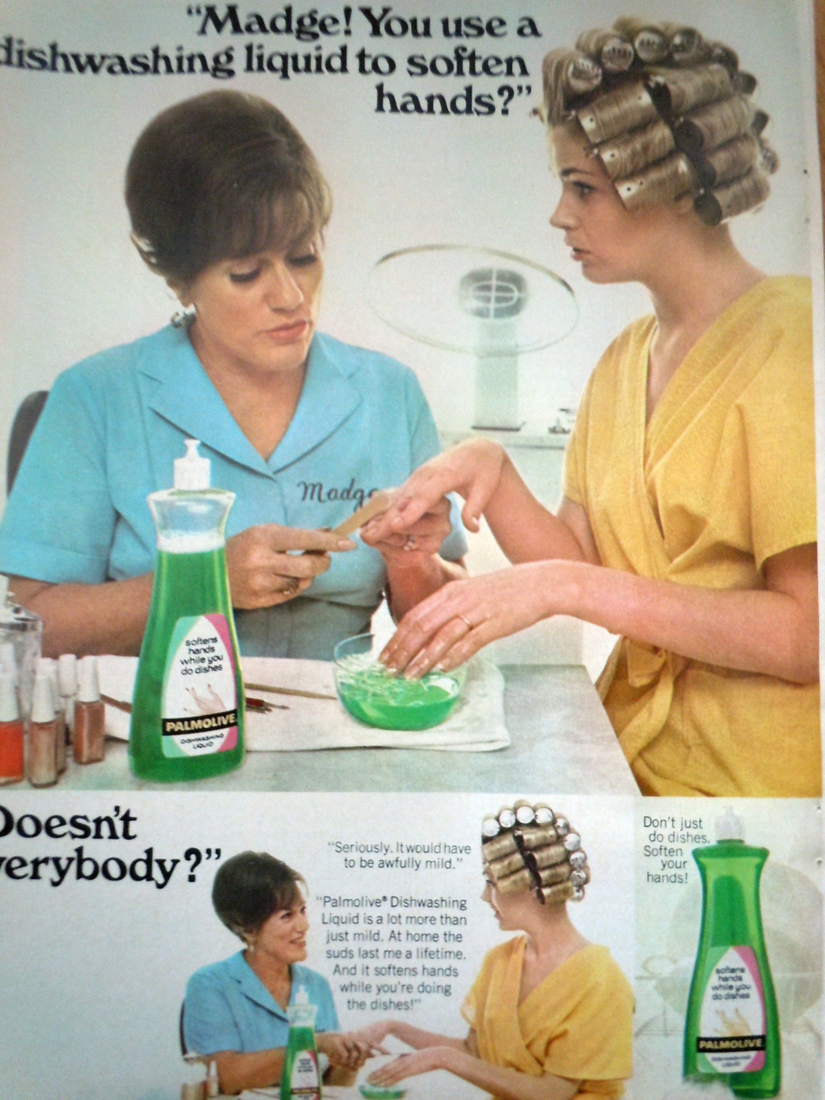 Palmolive Dishwashing Liquid Madge Print Magazine Advertisement 1969 - $4.99