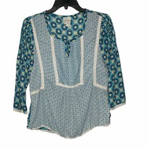 Matilda Jane Blouse Top Size Small Multi Color Floral Pattern Womens Polyester - $17.86