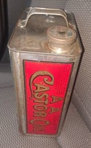 The Baker Castor Oil Company AA Gold Pressed Metal Tin Can 8 lbs RARE! N... - $46.74