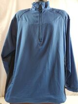 Men's Nike Golf Windbreaker Rain Jacket 1/4 Zip Large Blue - $18.62