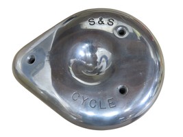 S&amp;S Cycle Super Teardrop Air Cleaner Cover Chrome Harley Davidson - £49.71 GBP