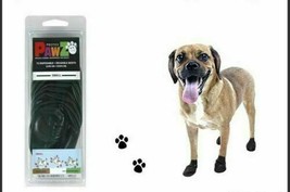 Pawz Rubber Dog Boots Waterproof Paw Protection Reusable 12 Pk Size Large Black - £14.84 GBP