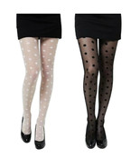 Sexy Women Lady Black &amp;White Slim Pantyhose&#39;s Polka Dot Fishnet Stocking... - €14,49 EUR