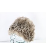 Vintage 60s Streetwear Natural Lambskin Lined Fur Bucket Hat Cap Womens OS - $59.35