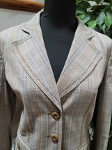 Pendleton Women Multicolor Cotton Single Breasted Three Buttons Fitted Blazer 12 - £35.14 GBP