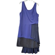 BCBGMAXAZRIA Runway Dress Blue Midi Preppy A-Line Sleeveless Chic Womens... - $12.60