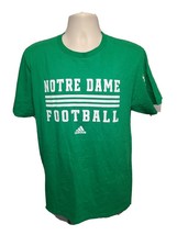 Adidas University of Notre Dame Football Adult Large Green TShirt - £15.82 GBP