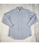 Vintage L.L.Bean Shirt Men&#39;s Medium 15 1/2 Blue Striped Freeport Maine U... - $44.54