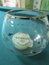 GORHAM CRYSTAL 2 VOTIVE CANDLE HOLDER FLOWERING MEADOW NEW IN BOX  - £42.64 GBP