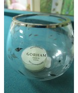 GORHAM CRYSTAL 2 VOTIVE CANDLE HOLDER FLOWERING MEADOW NEW IN BOX  - $55.43