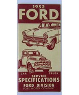 1952 Ford Service Specifications Passenger Cars &amp; F Series Trucks Booklet - £12.58 GBP