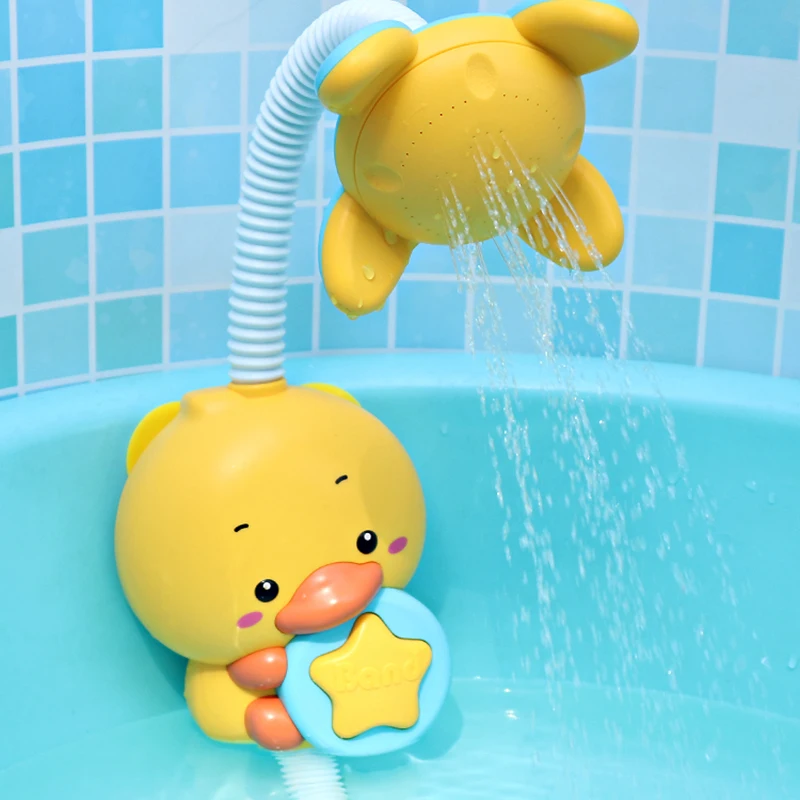 Play QWZ New Bath Play Baby Water Game Duck Model Faucet Shower Electric Water S - £23.11 GBP