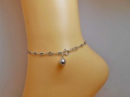 925 Sterling Silver Flower Anklet, Silver Floral Linked Chain, 10&quot; | Sup... - £31.46 GBP