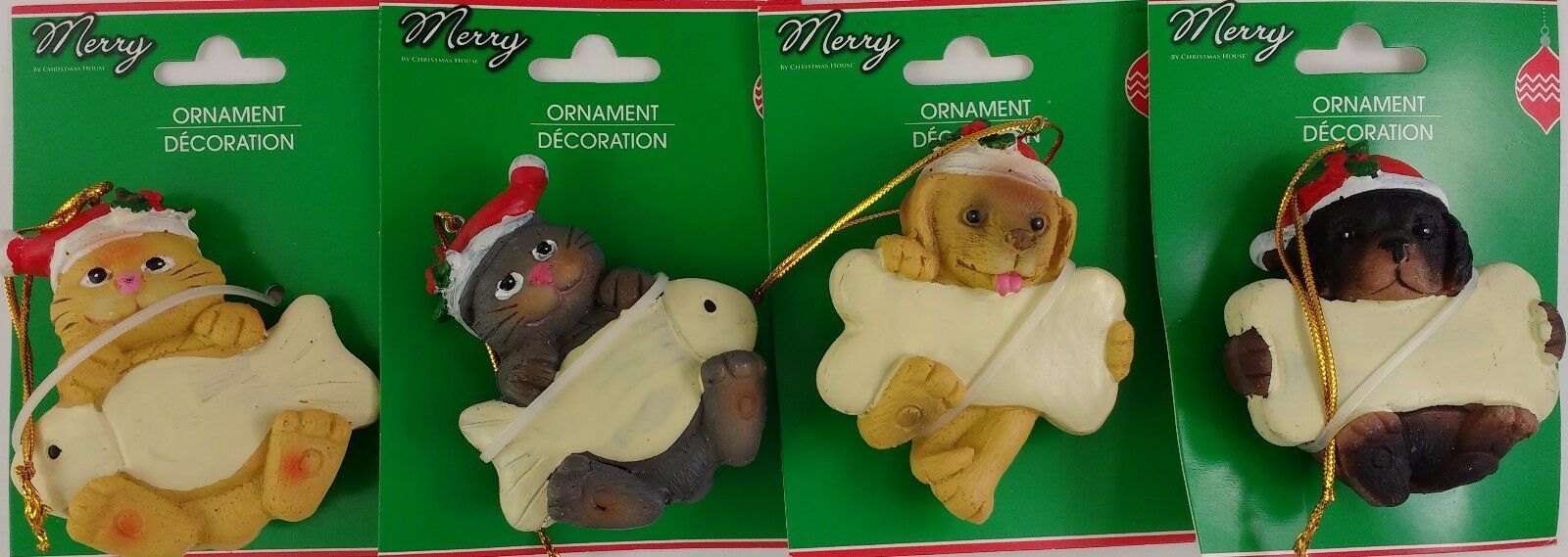 Christmas Ornaments Cat Dog Pet 1/Pk, XM7, Select: Pet &amp; Color - $2.99