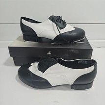 Women’s Leo’s Dancewear Giordano Spectator Tap Shoes Black &amp; White Size 10.5 - £26.00 GBP