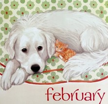 Labrador Kitten February Dog Days Poster Calendar 14 x 11&quot; Art Leigh DWD... - £23.91 GBP