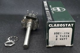 Clarostat Model 53C1-25K Molded Carbon Potentiometer 2 W 25K ohm 10%Tol - $8.99