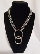 Aluminum Butted Double O-ring necklace Valentine gift - £18.65 GBP