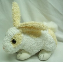 Wal-Mart Cute White &amp; Yellow Bunny Rabbit 7&quot; Bean Bag Stuffed Animal Toy - £11.86 GBP