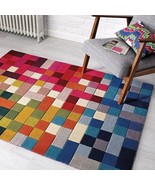 Hand Tufted 100% Woolen Area Rug 8x10 Multicolor Modern Carpet For Livin... - $350.44 CAD+