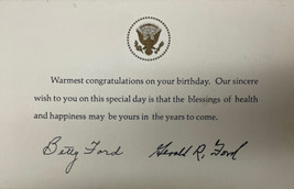 Vintage 1970s Birthday Greetings from Betty Ford and President Gerald R. Ford - £31.82 GBP
