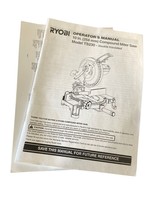 Ryobi Operator's Manual Model TS230 Double Insulated 10in Compound Miter Saw - $11.29