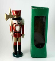 Christmas Nut Cracker Soldier Wood 11&quot; Tall Original Box - £8.78 GBP