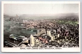 RPPC Aerial View Looking East Vancouver British Columbia BC Canada Postcard K4 - £4.70 GBP