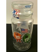 Vintage M&amp;M Candy 1984 Olympic Games Los Angeles 8&quot; Glass Jar  - $222.93 MXN