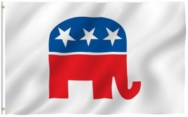 Republican Elephant Flag Political Party Banner Polyester 3x5 Foot Flags 100D - £10.15 GBP