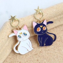 Artemis &amp; Luna Anime Earrings Sailor Moon Cartoon Cat Earrings - £7.84 GBP