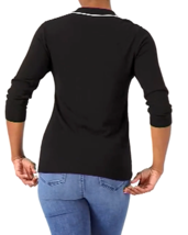 Laurie Felt Lightweight Polo Sweater with 3/4 Sleeve- BLACK, X-LARGE #A209570 - £23.34 GBP