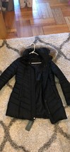 Andrew Marc Real Für Down Black Channel Puffer Coat S Zipper &amp; Buttons NWT $420 - £179.85 GBP