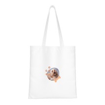 Tan Brown Dog Cute Soft Organic Canvas Bag - £15.92 GBP