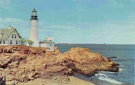Portland Head Light Lighthouse Casco Bay Maine postcard - £4.61 GBP