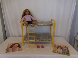 American Girl Doll  Dark Blond Hair  + American Girl of Today Yellow Bunk Beds - £58.34 GBP