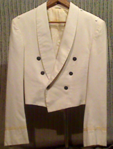 Vintage USAF Dress White Officer&#39;s Mess Jacket Small - £19.91 GBP