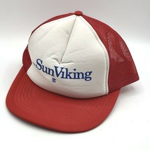 Vintage M/S Sun Viking Cruise Ship Foam Adjustable Snapback Cap Hat Red White - £13.91 GBP