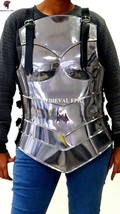 Medieval Knight&#39;s Ladies Armor Metal Costume for LARP-Elegant Breastplate fo - £168.89 GBP