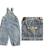 Vtg Arizona Jean Co Denim Bib Overalls Baby Girl 18M Lovely Harvest Fall... - $31.73 CAD