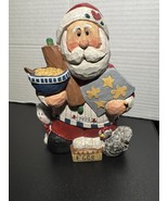 Vintage Goose Berry Santa Chef 1999 Figurine Cookie Kitchen Cat Chicken Decor - $32.17 CAD